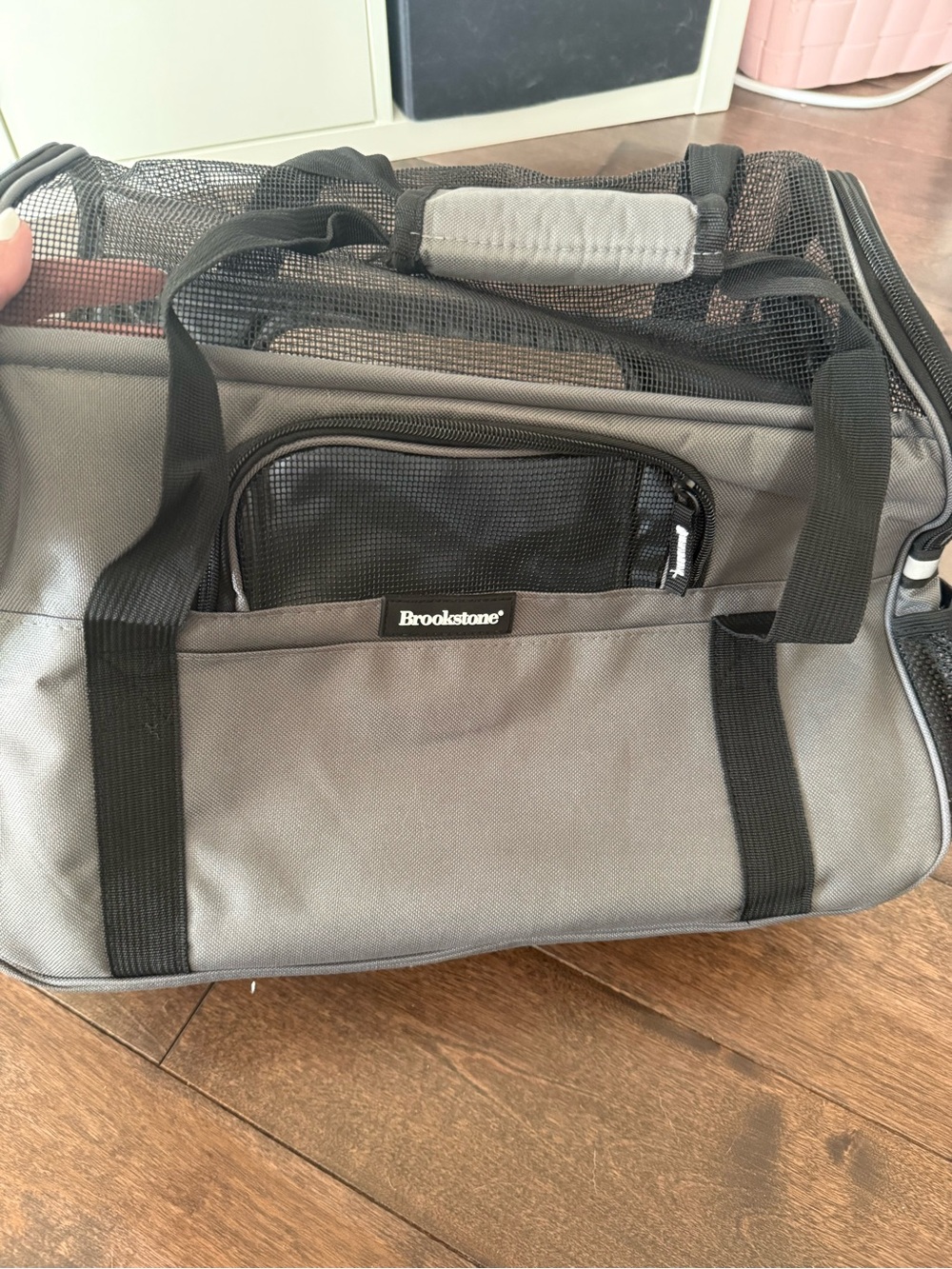 Brookstone Gray Pet Travel Carry Bag